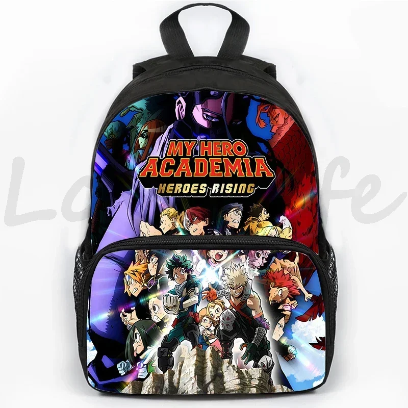 Ransel Anime My Hero Academia untuk Anak Laki-laki Tas Kapasitas Besar 16 Inci untuk Perjalanan Olahraga Portabel Tas Sekolah Siswa Tas Buku Anak