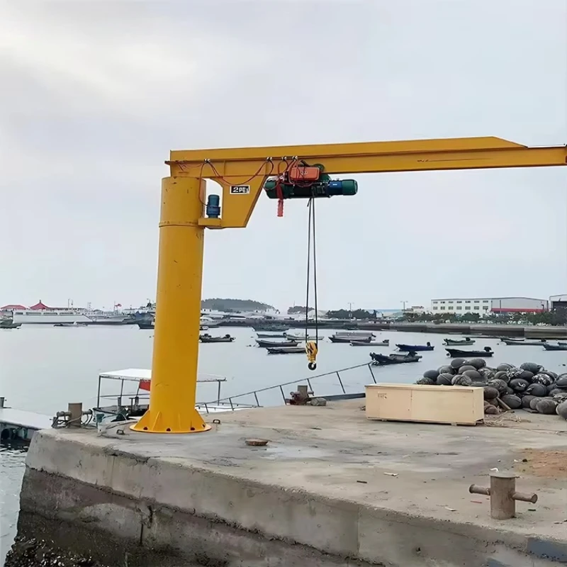 Floor Mounted Portable 360° Rotation Slewing Arm Jib Crane 0.5Ton 1Ton 2Ton 3Ton Industrial Workshop Lifting Equipment