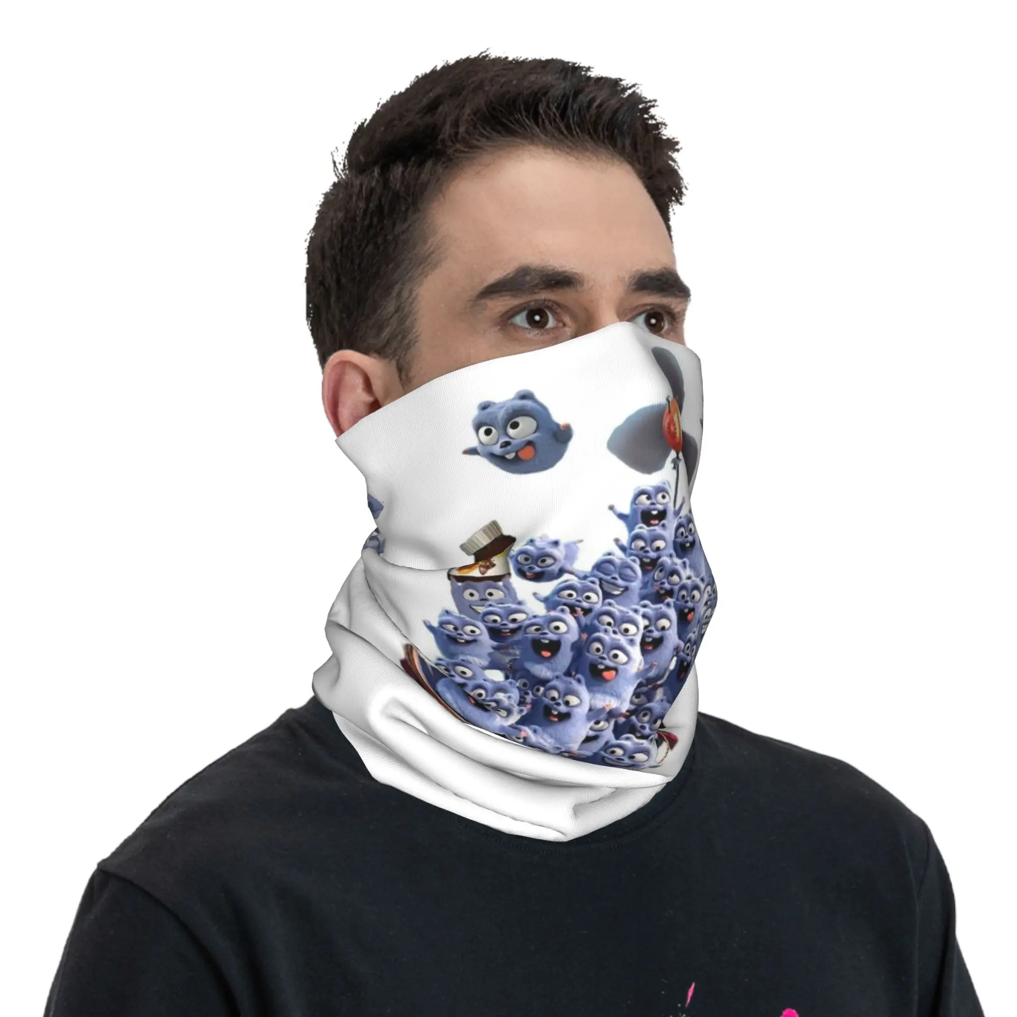 애니메이션 그리지와 레밍스 만화 애니메이션 두건의 목 각반 인쇄 된 마스크 스카프 사이클링 스카프 남성 여성을위한 승마