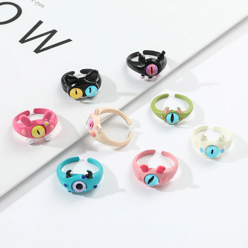 حلقات جامعة وحوش أفلام كرتونية للنساء ، حلقات مفتوحة إبداعية ، مجوهرات إصبع أنيمي لطيف ، فيلم Mike Sullivan