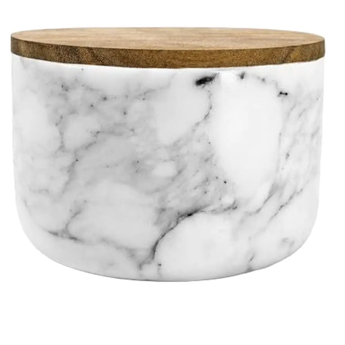 A1157K Seasoning Jars with Wooden Lids and Spoons, Marble Salt Shakers, and Seasoning Storage Jars-Perfect for Kitchen SUMMER