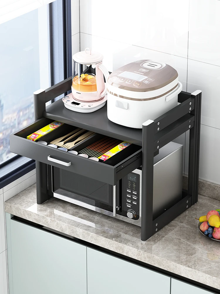 NEW Kitchen shelf table microwave oven integrated household electric cooker storage shelf desktop stove.