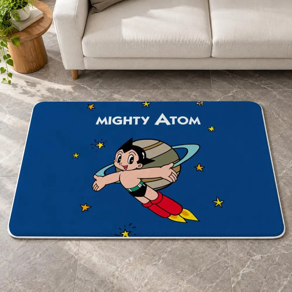 M-Mighty A-Atom Floor Mat Flannel Rug Soft Non Slip Door Mat for  Bedroom Living Room Entryway Home Decor Gift