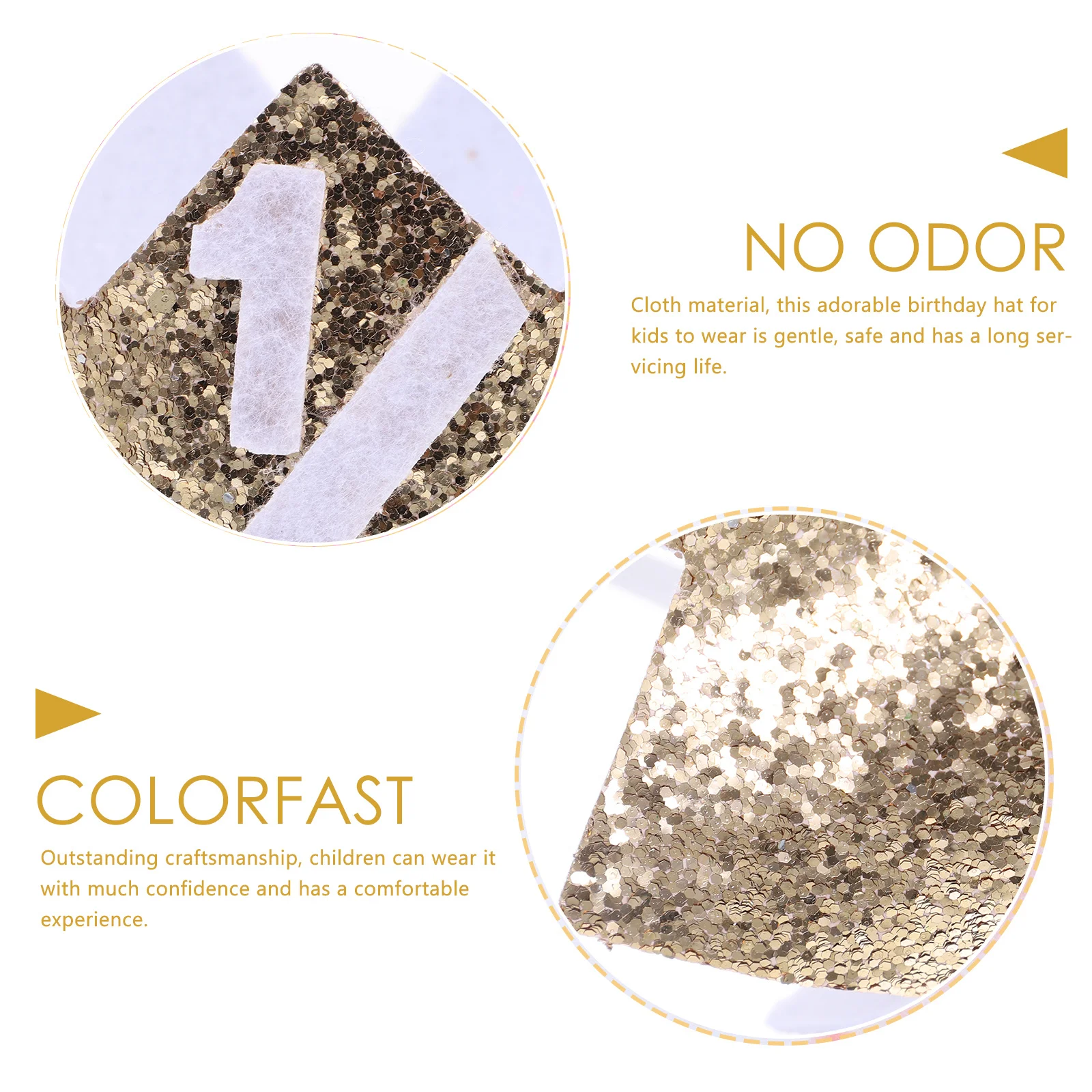 

1pc Crown Hat For 1/2 Birthday Party Tiara Cloth Birthday Hat Lightweight Shower Gift Party Hats For