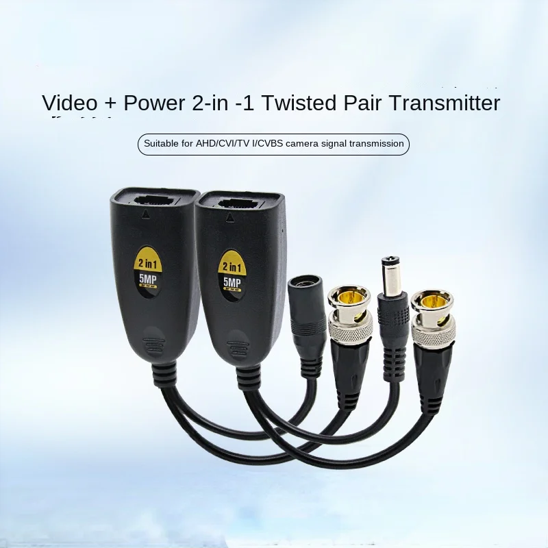 Ahdcvitvi Video Power und Audio 3 in 1 Twisted Pair Sender 5mp 2-in-1