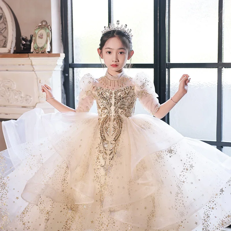 Princess Dress Child Girl Evening Dress Elegant  Party Dresses Girl Kids Birthday Dresses for Girls From 8 to 12 Years Old