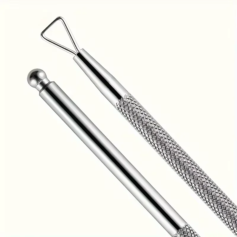 Empurrador de cutícula de aço inoxidável e raspador triangular: removedor de esmalte em gel, ferramentas removedoras de pele morta para manicure e pedicure