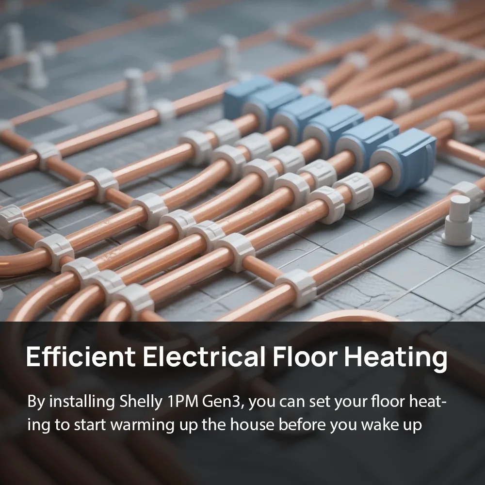 Shelly 1PM Gen3 Wi-Fi Smart Switch With Power Metering 1 Channel 16A free cloud data storage analysis energy usage optimization