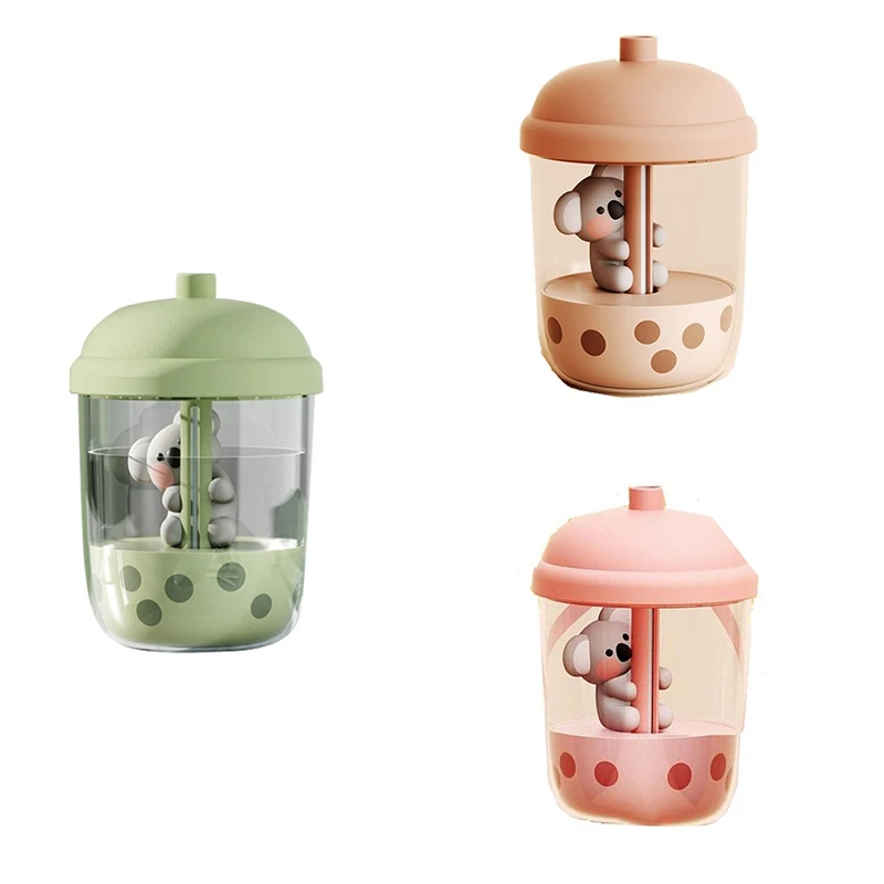 1 Pcs New Cute Koala Milk Tea Cup Humidifier High Fog Household Small Portable Desktop USB Mini Perfume