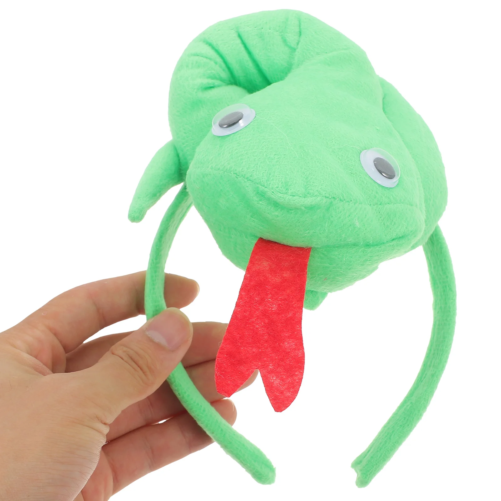 Adults Kids Plush Green Snake Hairband Animal Birthday Party Cosplay Costume Christmas Decoration for Women Snake Year Hairband