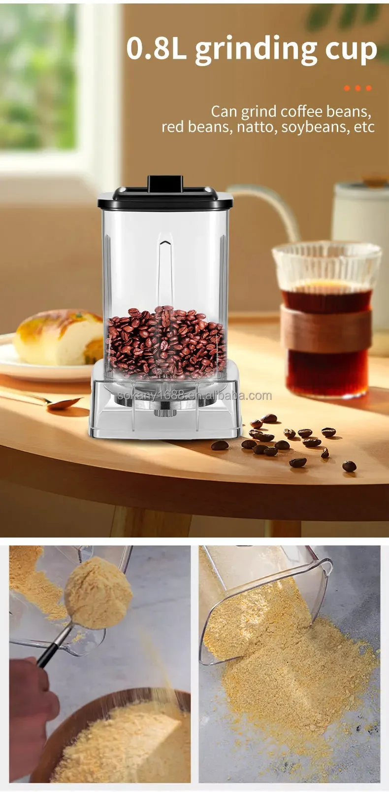 

-Sokany 3L Large Capacity Multifunctional Food Processor Blender Multi-purpose Blender New popular Blender