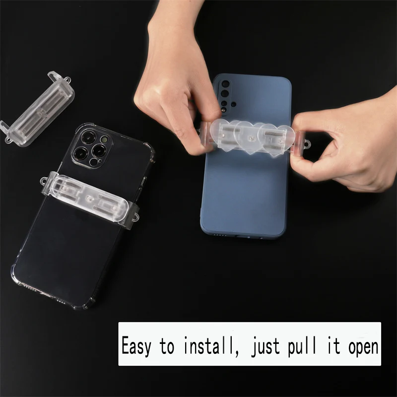 Clip posteriore a forma di cuore con cinturino con ciondoli per telefono tracolla a tracolla per telefono con cordino anti-perdita per telefono