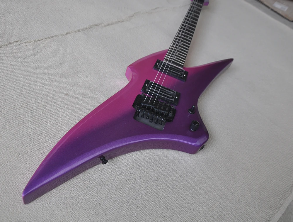 6 Strings Purple  Guitar with Tremolo Bar,Rosewood Fretboard