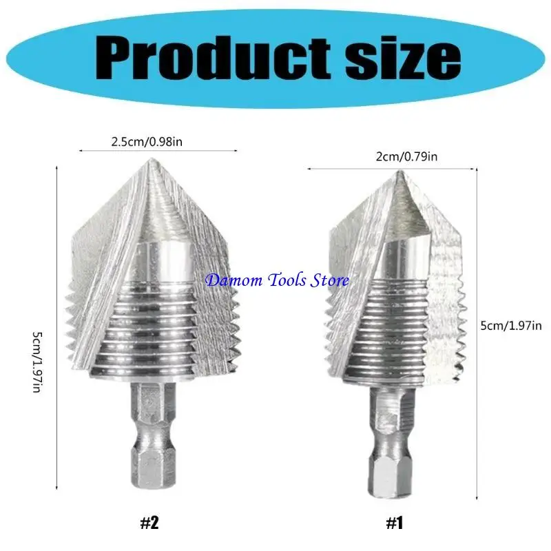 57BE PVC Thread Maker Tool for Electric Drill,Plastic Pipe Threader 1/2inch 3/4inch PVC Pipe Threading Dies Pipe Threader