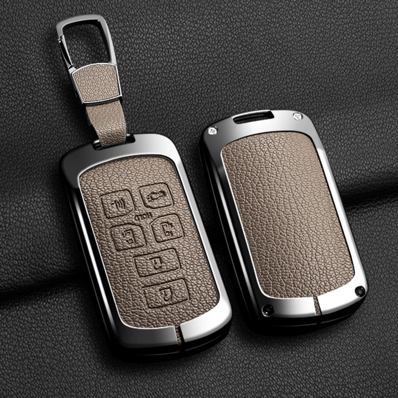Zinc Alloy 6 Button Car Key Case Cover Shell Holder Fob For Toyota Sienna Se Tacom 2015 2016 2017 2018 2019 2020 Accessorie