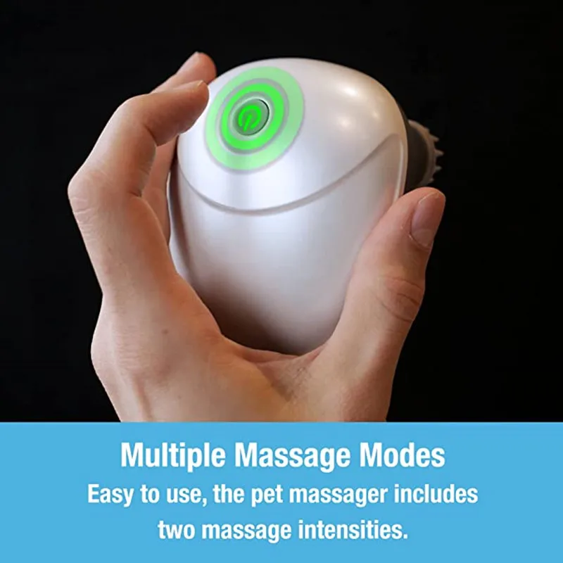 Pet Dog Cat Massager, Scalp Head Legs Full Body Stress Relax Muscles Mini Automatic Massager Equipped Power Display Waterproof