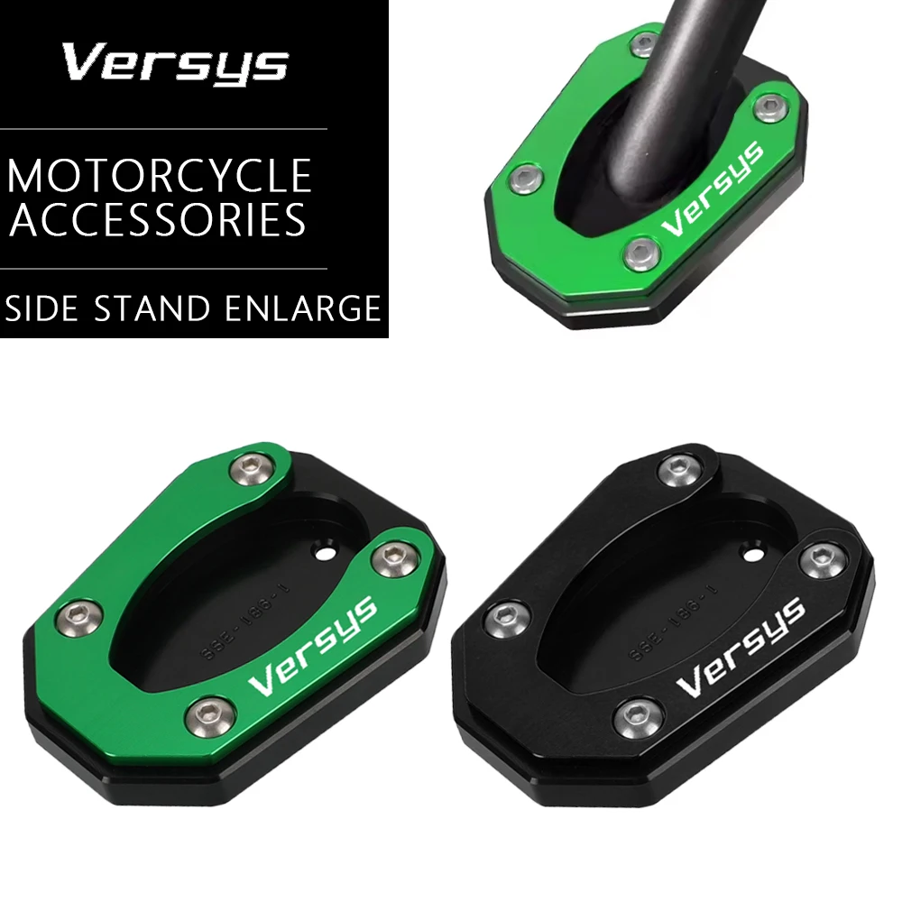 

For Kawasaki Z400 Z500 Z 125 250 400 500 2018-2025 2026 Eliminator 500 Versys 650 Motorcycle Side Stand Enlarged Plate Kickstand