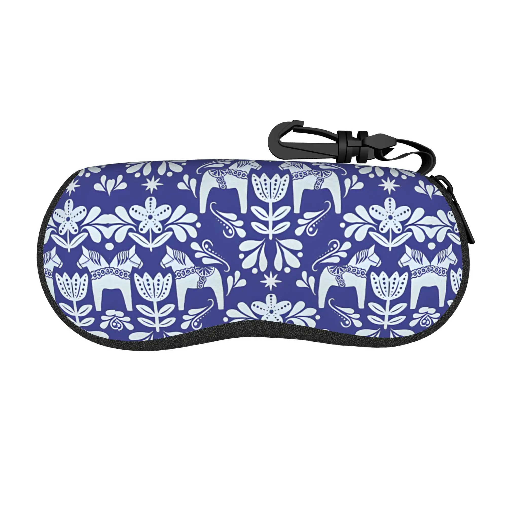 Lovely Cartoon Glasses Case Colorful running horses Accessories  Zipper  Reading Protector Ins Style Eyewear Container