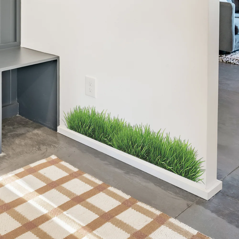 Simulation Grass Wall Sticker, Suitable for Decorative Wall Stickers for The Entrance Area of The Living Roomandhallwaybaseboard view 5