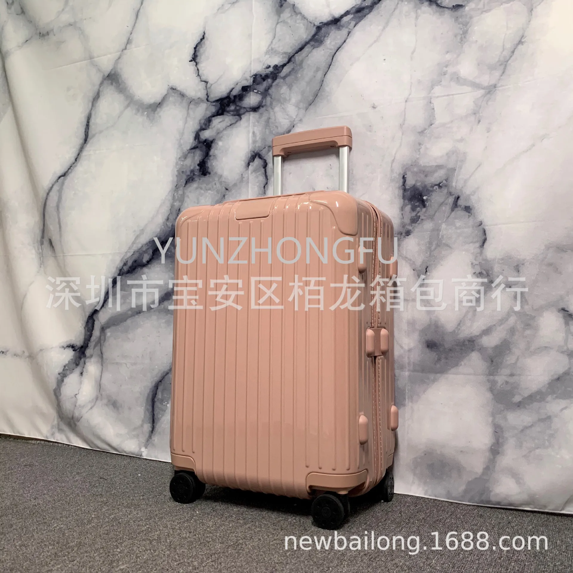 Essential Anti-Theft Pc Luggage, Polycarbonate Pull Rod Boarding Travel Luggage, Mute Universal Wheel