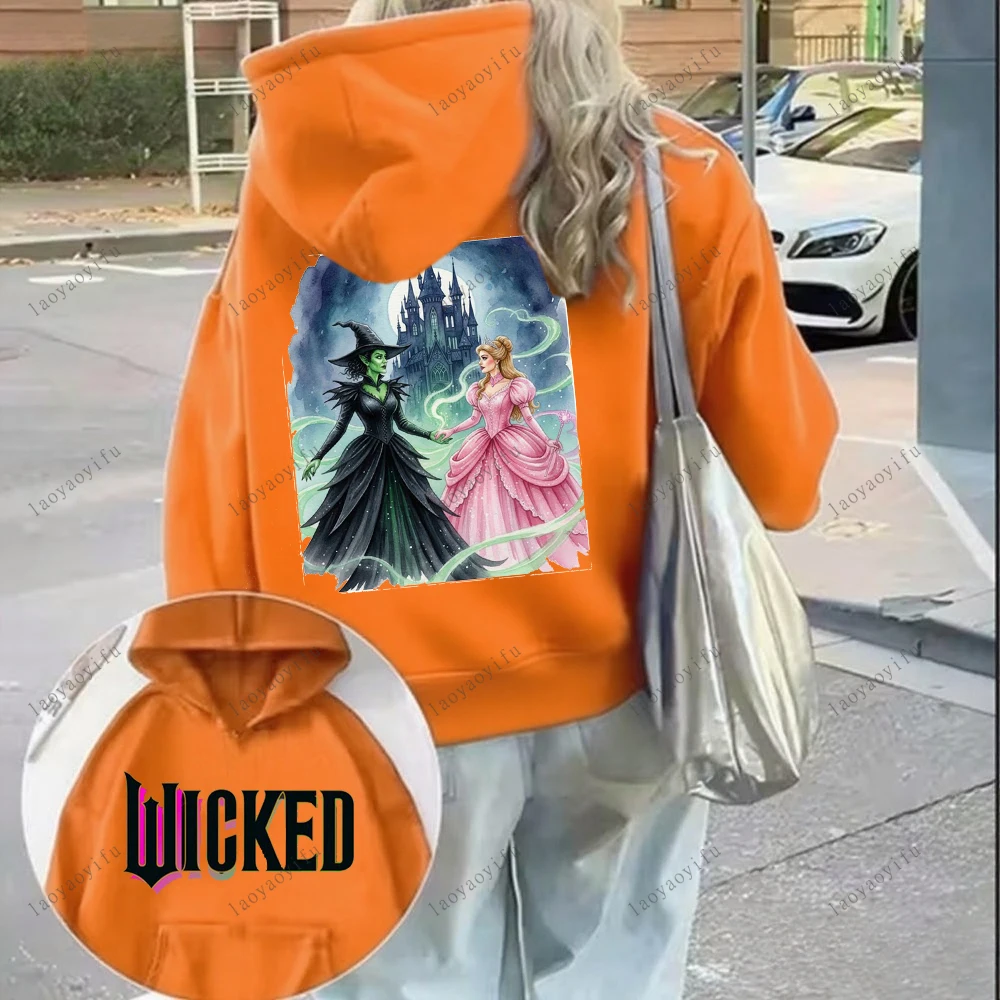 

Wicked Printed Hoodie Women Unisex Pullover Casual Fashion Winter Style Loose Long Sleeve Hip Hop Hoodie Streetwear