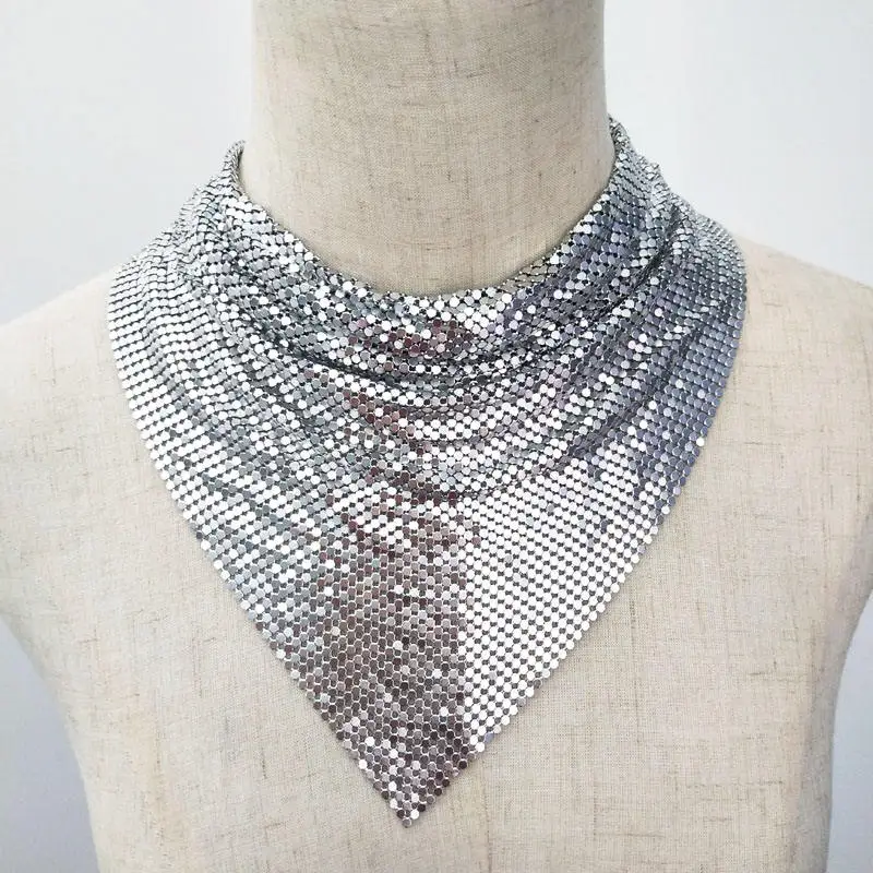 Silver Metal Sequin Fabric Aluminum Sequin Fabric Sewing Doll Cloth Belt Metal Fabric