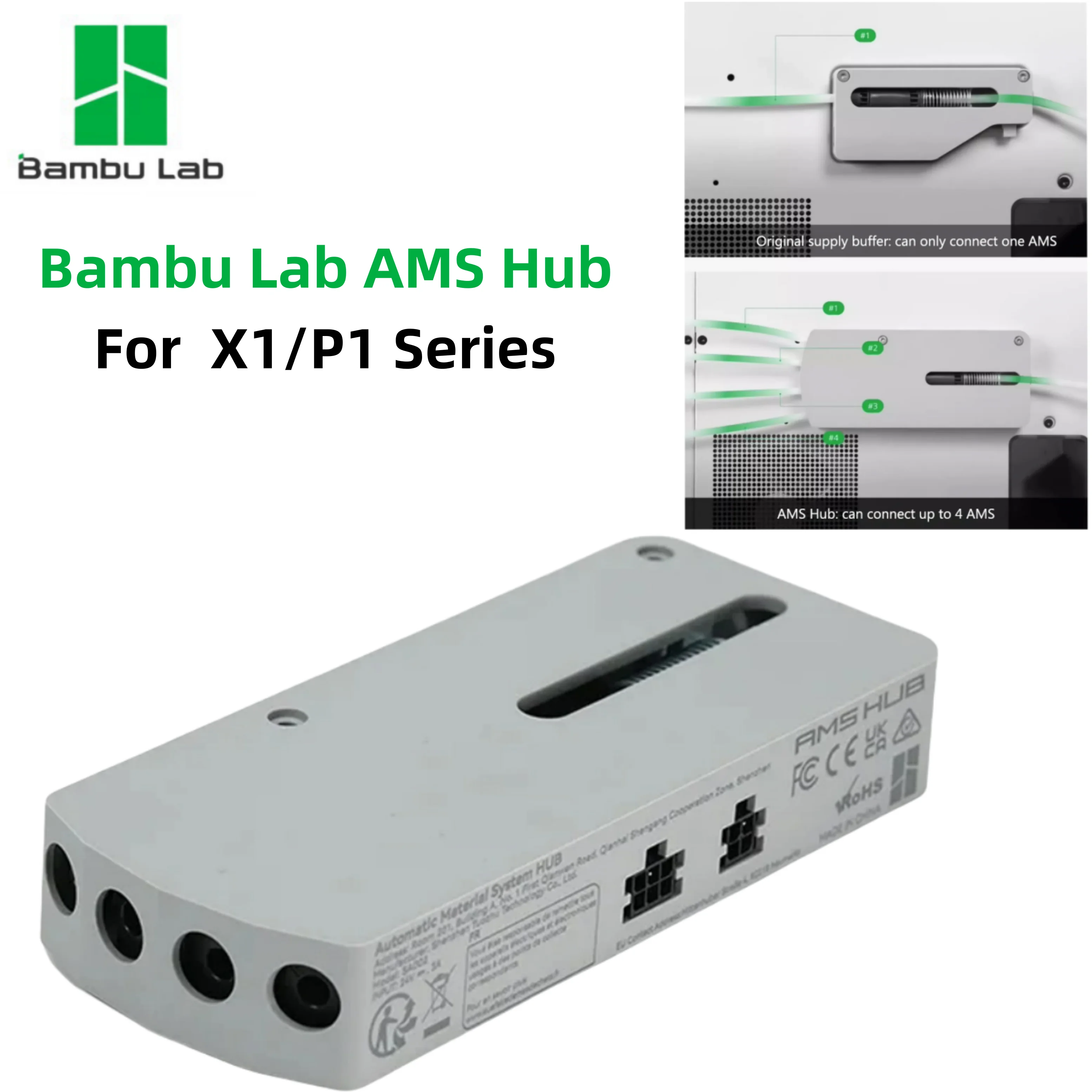 Bambu Lab AMS Hub 3D Printer Material line Selector AMS Hub AMS Hub Expansion Multiple X1/P1 series Universa