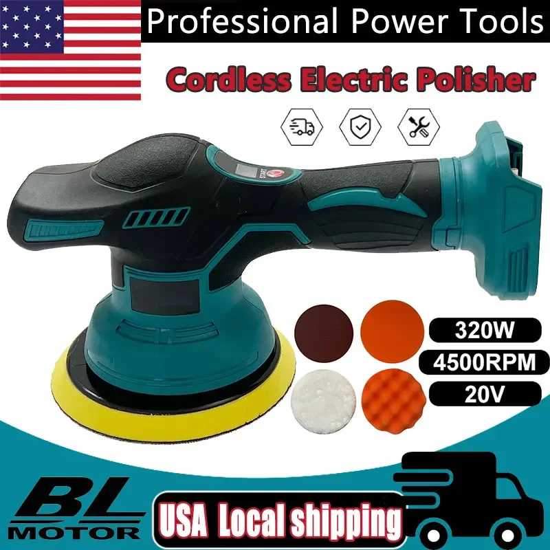 コードレスポリッシャー 8 ギアデジタルディスプレイ電動ポリッシャー自動車ワックスがけ研磨機フィットマキタ 18V リチウム電池