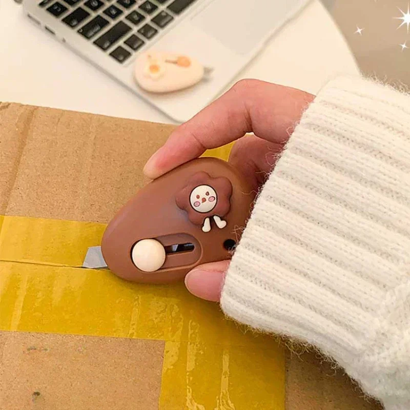 1 قطعة سكين فني صغير لطيف قسط الكرتون مثلث رسالة فتاحة شفرة القطع لفتاحة صندوق أدوات مكتبية