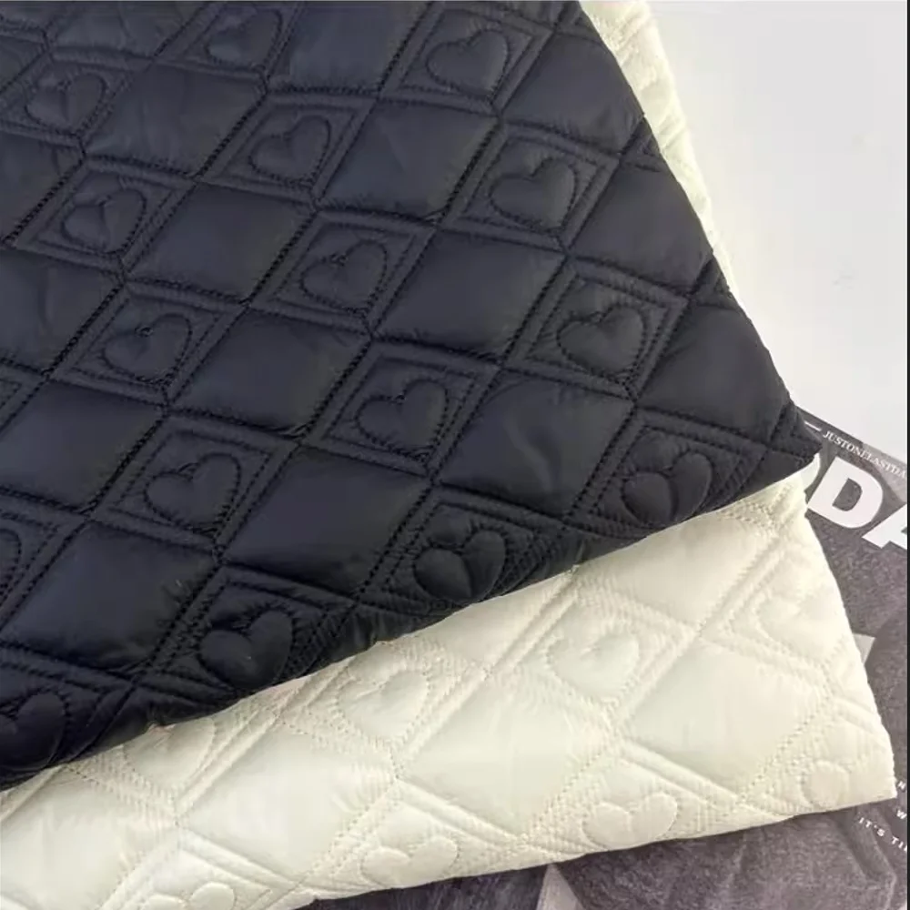 JaneYU Autumn and winter black and white diamond grid cotton jacket fabric cotton jacket  vest skirtmakeup bag quilted cotto