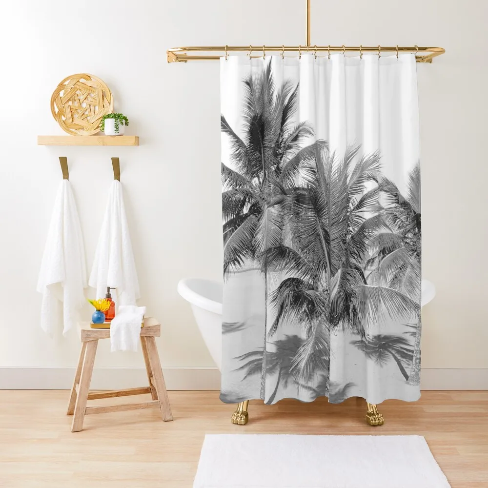 

Palm Trees Shower Curtain Modern Bathroom Accessories Transparent Bathroom Shower For Shower For Bathroom Set Curtain