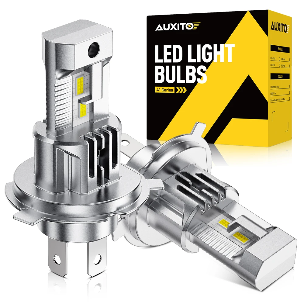 

Новые светодиодные лампы AUXITO H4 Canbus 9003 HB2 (ближний/дальний свет) для BMW, Skoda, Ford, VW, 50W, 12000LM, Mini 1:1, 12V, 2 шт.