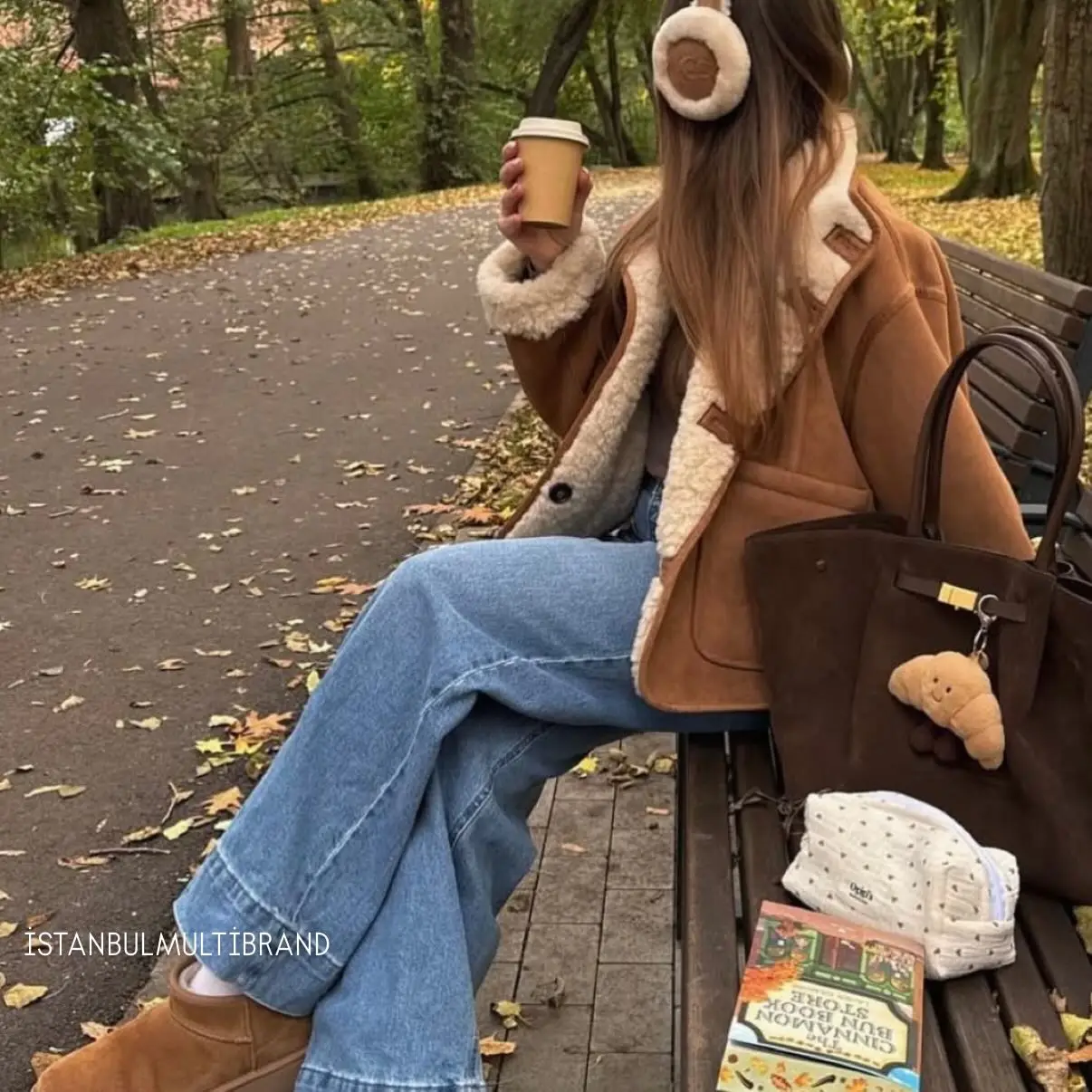 Suninheart Faux Shearling Jacket Winter Double-Faced Reversible Coat Single-Breasted Warm Oversized Outwear