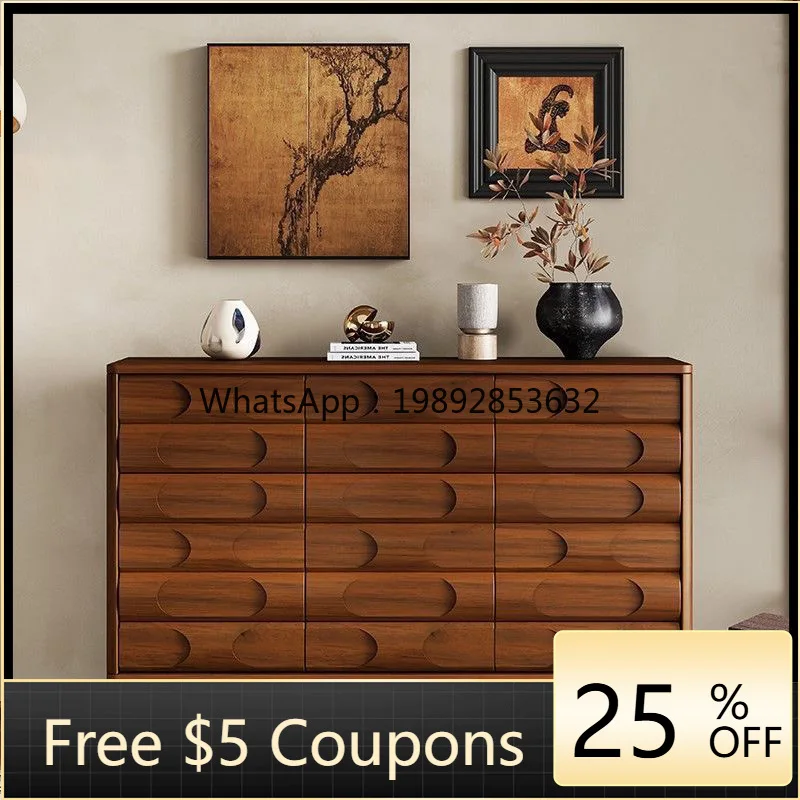 LYY Vintage Style Retro Solid Wood Side Cabinet Living Room French Home Dining Side Cabinet  Simple Storage  Entryway Storage
