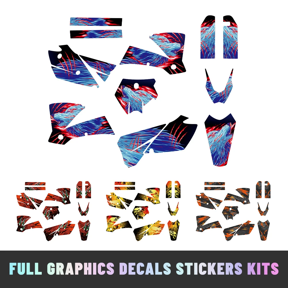 

Графические наклейки-декали для мотоциклетных обтекателей, толщина 29/31/35 мил, для SX 125 200 250 450 525 2003-2004, фоновые, подходят для установки