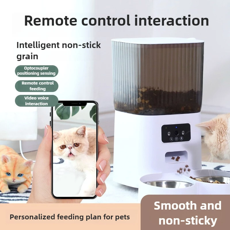 

Fully Automatic Feeder Pet APP Intelligent Timing Quantitative Cat Bowl Dog Bowl Double Bowls Cat Dog Food Basin Feeder