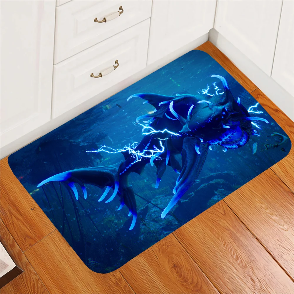 CLOOCL Cartoon Carpet Cartoon Ocean Bully Shark Graphic 3D Print Room Rug Kids Plush Non-slip Carpet Home Textile