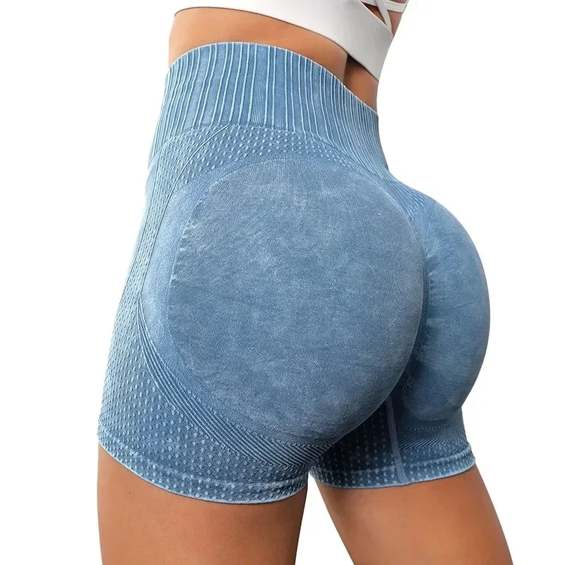 

Girl summer Seamless Knitted Buttock Sports New Shorts fashion Running Fitness Pants Tight Quick Dry Training Yoga Shorts Women