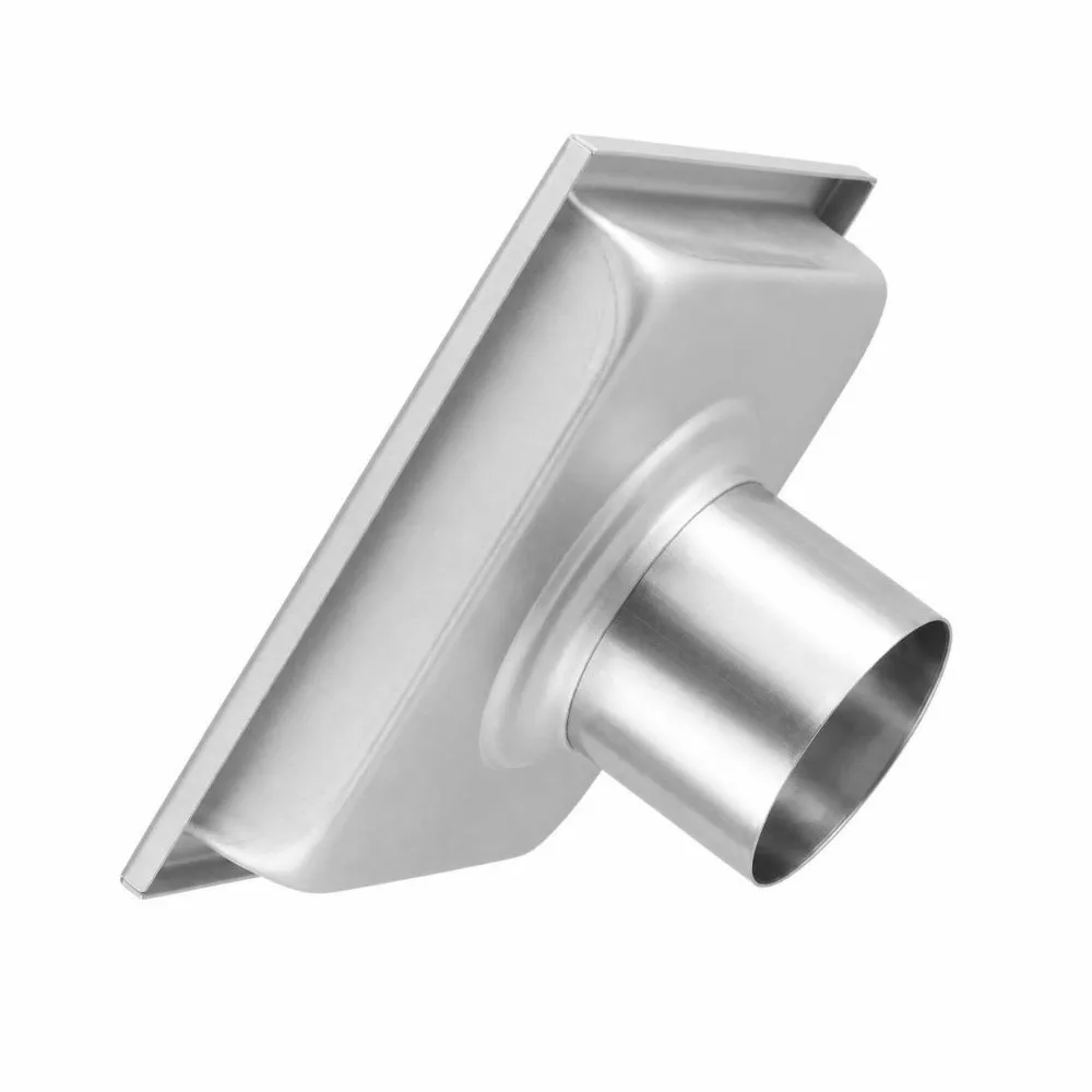 304 Stainless Steel Floor Drain 4.33 Inch Brushed Finish Bathroom Drain Hidden Form Removable Grille Cover Waste Gate