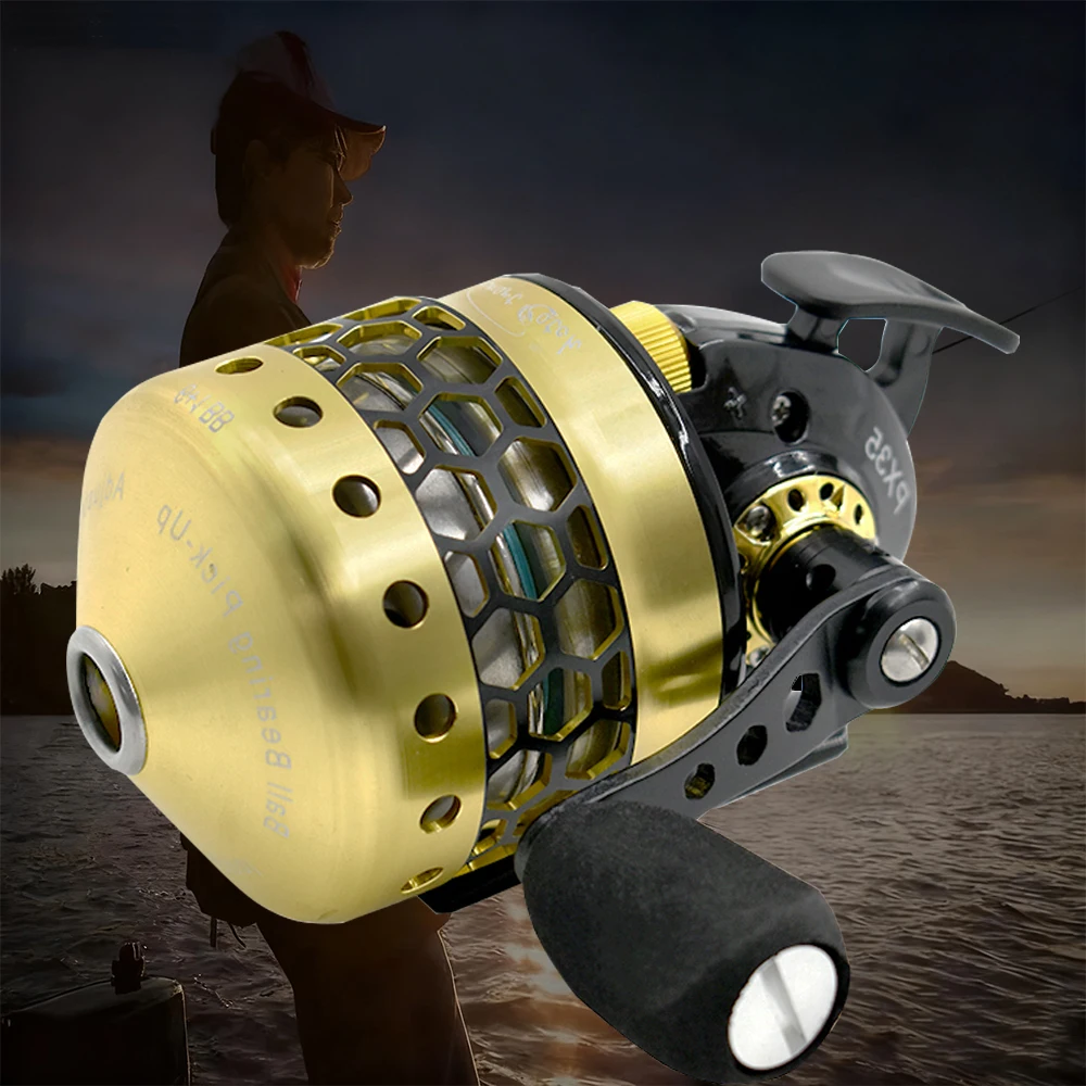 

Рыболовная катушка для рогатки на открытом воздухе, металлическая рыболовная катушка PX35, передаточное число 3,6:1, 6+1 подшипников, аксессуары для охоты и рыбалки