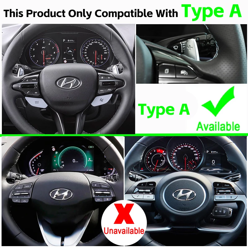 Für Hyundai I20 I30 N Line Veloster KONA N Elantra Avante GT N-line CN7 Auto Lenkrad Schaltwippen-Erweiterung DSG – Detail 1