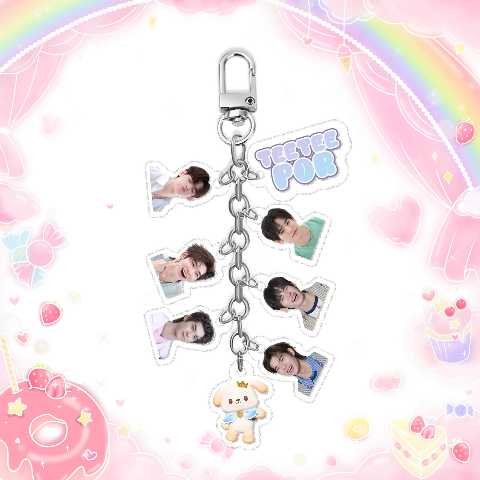 TeeteePor Pondphuwin Acrylic Pendant Chain Charms Backpack Bag Decor Accessories