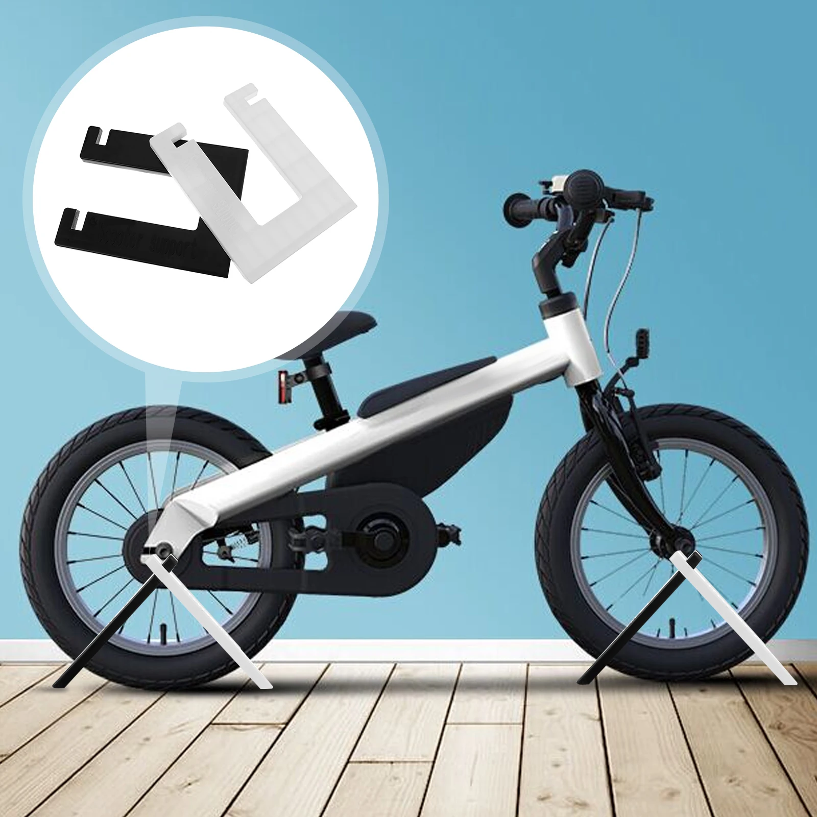 

2 pcs Balance Bike Parking Racks PVC Frame Stand for Kids Scooter Durable Practical Use Never Lean Against Wall Trees