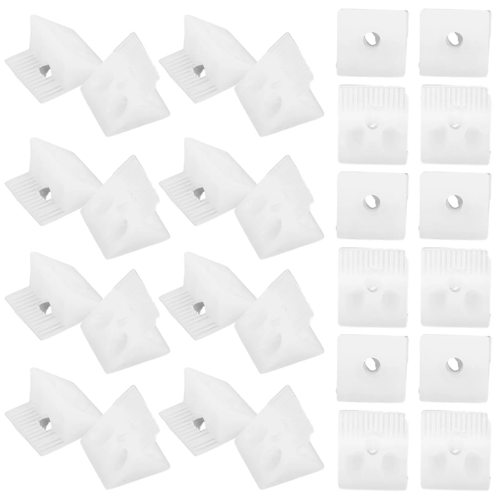 

100Pcs Plastic Corner Braces Drawer Bracket Wedges Screws Cabinet Reinforcement Furniture Support Bottom Repair Parts
