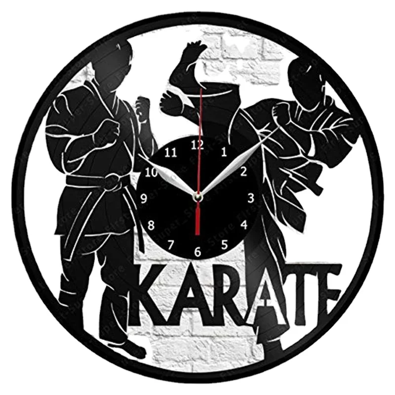 Karate Handmade Exclusive Vinyl Clock Art Decor Home Vinyl Record Wall Clock Unique Design Original Gift