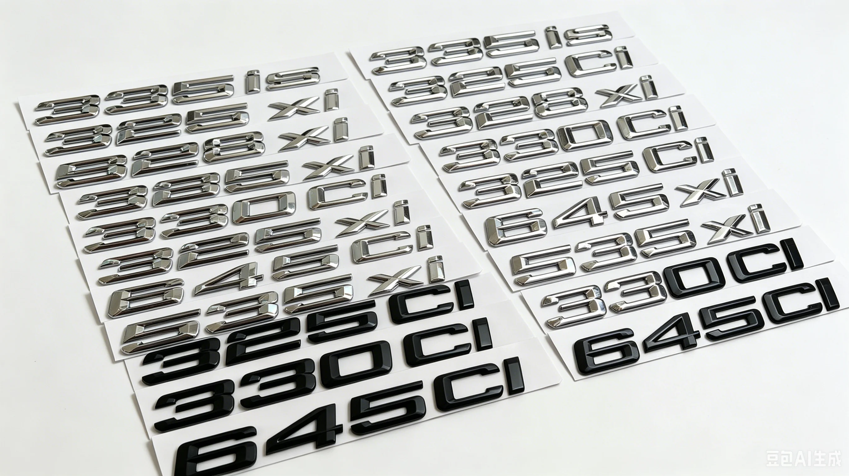 ABS Carta Número Tronco Adesivo Do Carro, 325Ci 330Ci 645Ci 325xi 528xi 335ix Emblema para BMW E46 E90 E91 E92 Sports Car Roadster Coupe