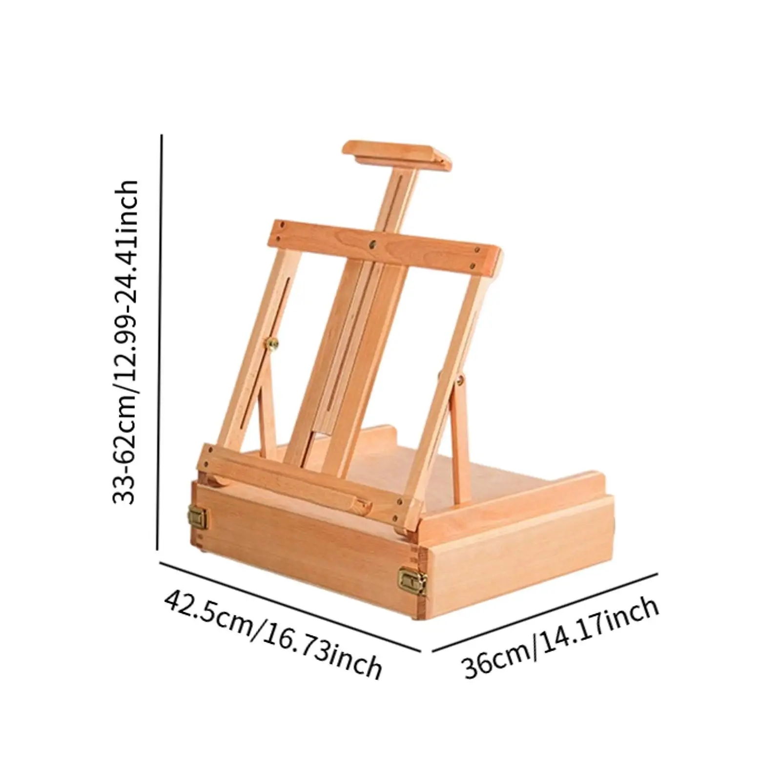 Table Easel Painting Accessories Adjustable Height Oil Painting Box Drawing Easel Painting Toolbox for Desk Student Teens Adult