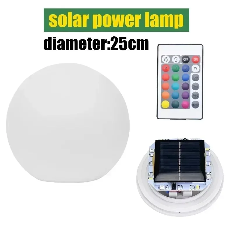 Outdoor Solar Garden Ball Light Remote Control Floor Lawn Light Swimming Pool Wedding Party Festival Home Decoration Ball Lights