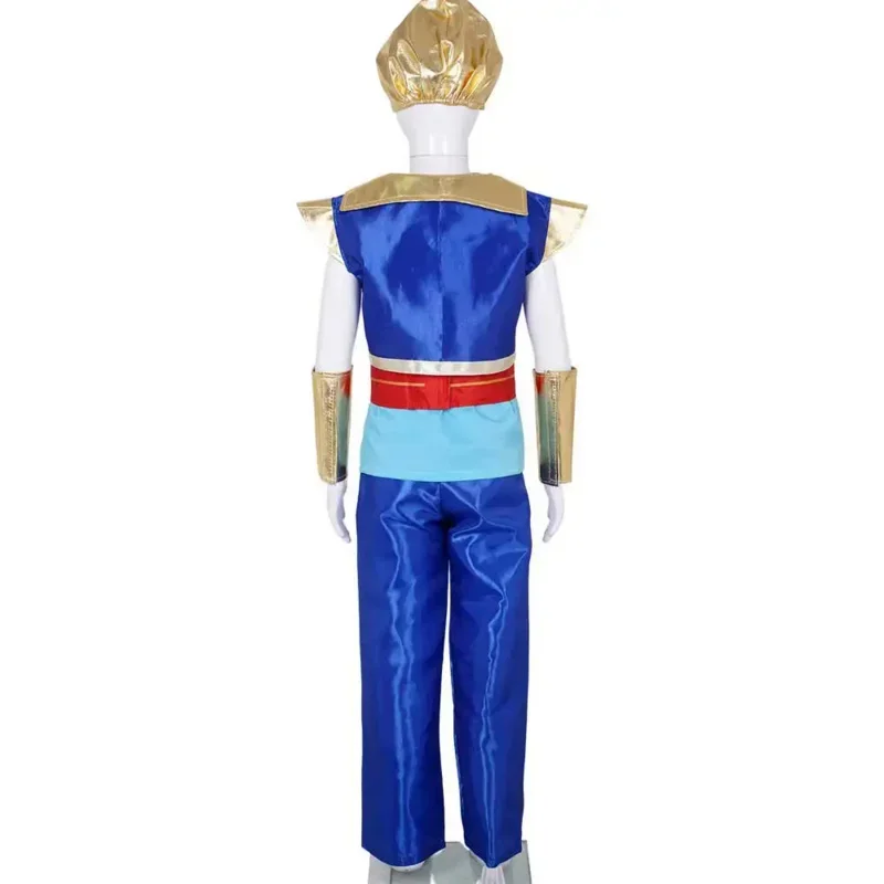 Kids Adult Boys Arabian Prince Cosplay Aladdin Costume Party Performance Vest With Pant Fancy Dress Up