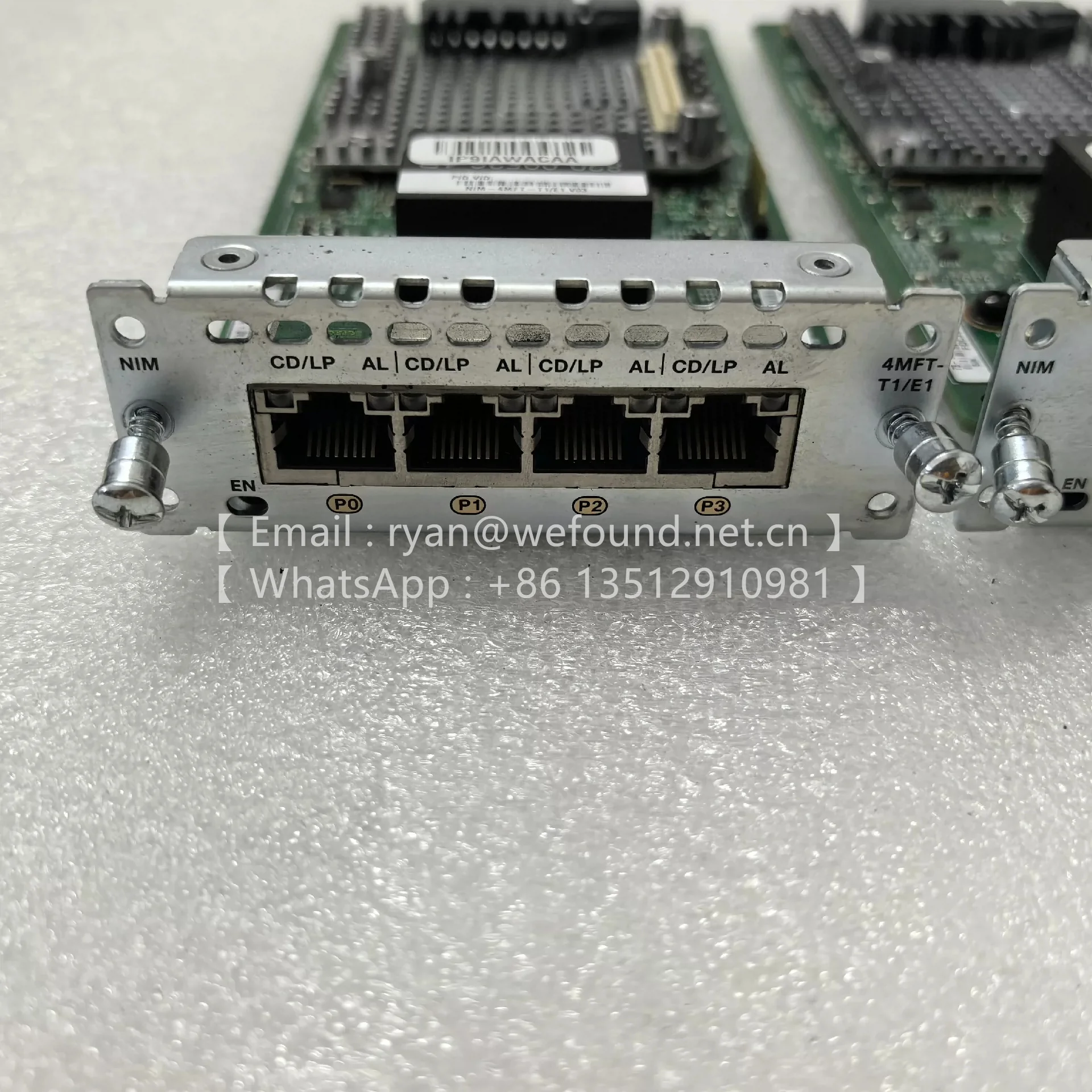 NIM-2MFT-T1/E1   NIM-4MFT-T1/E1  NIM-8MFT-T1/E1  Voice and WAN Network Interface Module